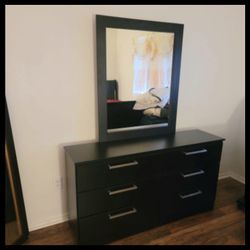 NEW DOUBLE DRESSER WITH MIRROR - ASSEMBLED