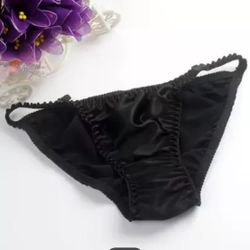 1 PACK 100% Pure Silk Women's Sexy Bikini Briefs Panties Underwear. Thicker Silk Fabric. Size L/XL