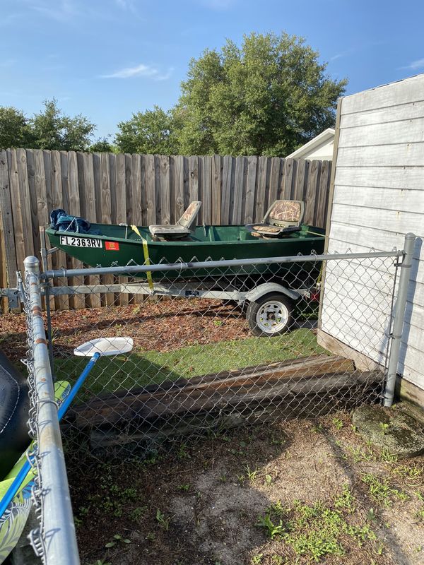 10 ft Jon boat, trailer for Sale in Lehigh Acres, FL OfferUp