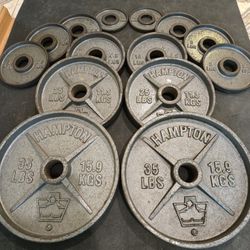 175lb Hampton Olympic Weight Plate Set