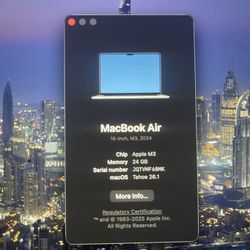 2024 M3 MACBOOK PRO AIR 15 Inch 