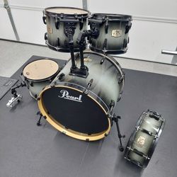 Pearl ELX Export Series Black Burst 5pc Drum Shell Pack  **Located In Upland**