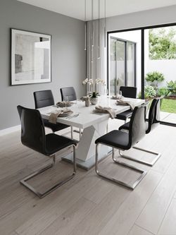 White Glass Kitchen Table