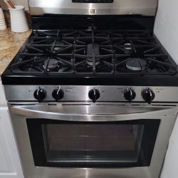 Kenmore Stainless Steel 5-Burner Gas Stove – Works Great