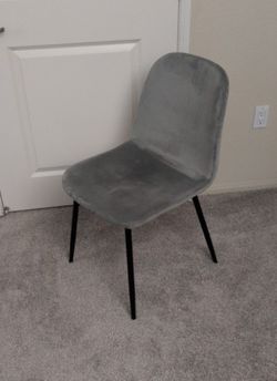 NEW Grey Velvet Chair - Comfortable and Sturdy