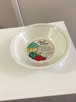Ceramic chef salad bowl
