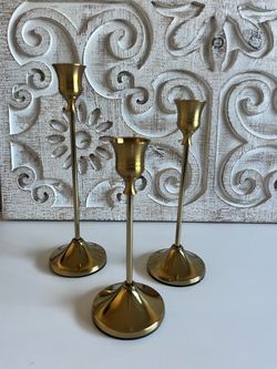 Gold candle holders