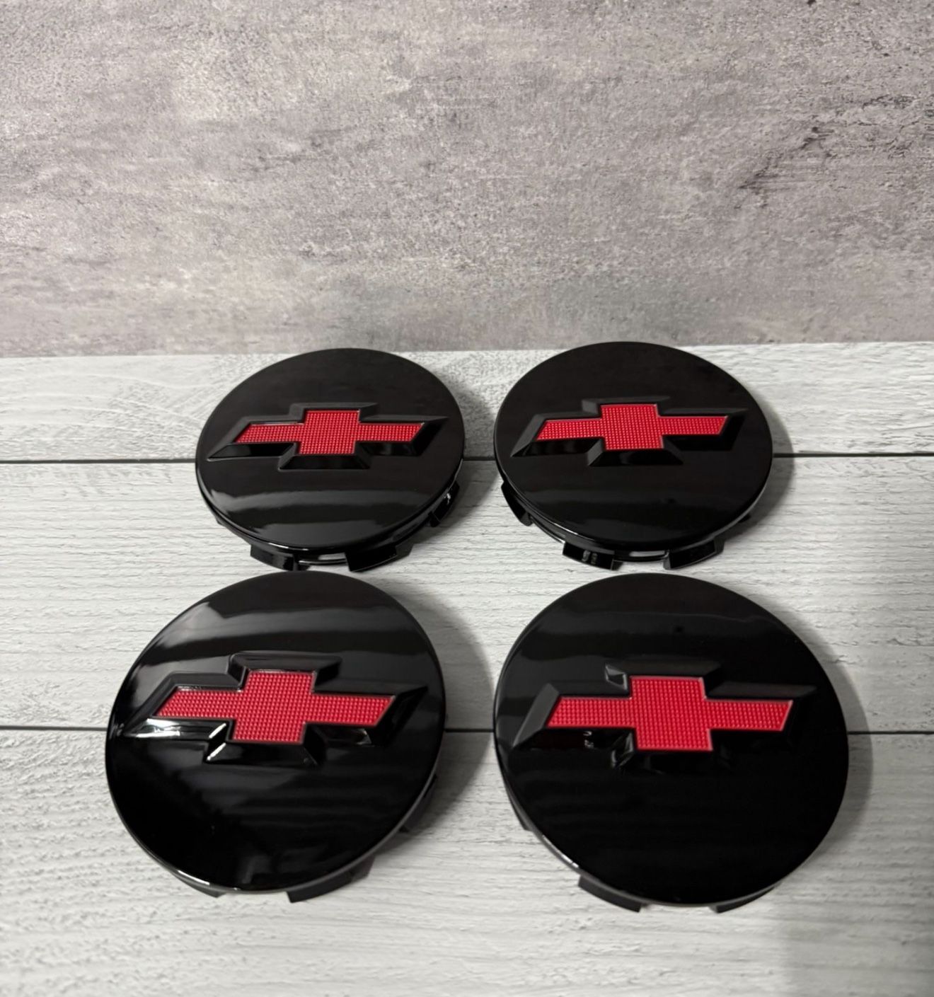 4x Glossy Wheel Rim Center Hub Caps RED For Silverado Suburban Tahoe 83MM