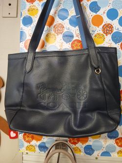 Navy coach bag