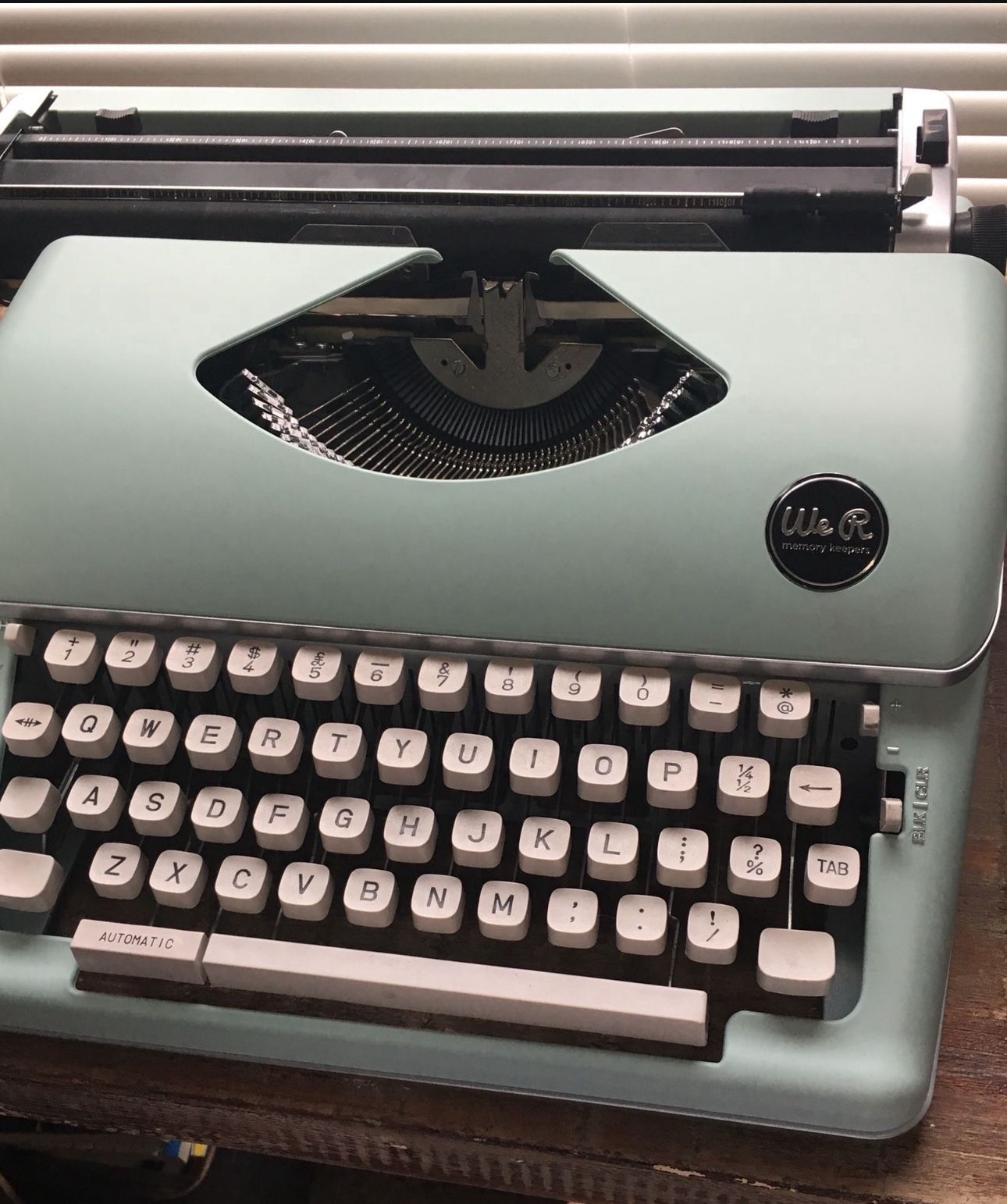 WeRMemory Keepers Typewriter Typecast Retro Mint Blue