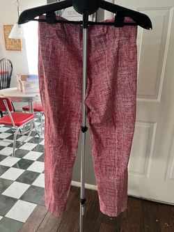 Red Heathered Slim Fit Pants