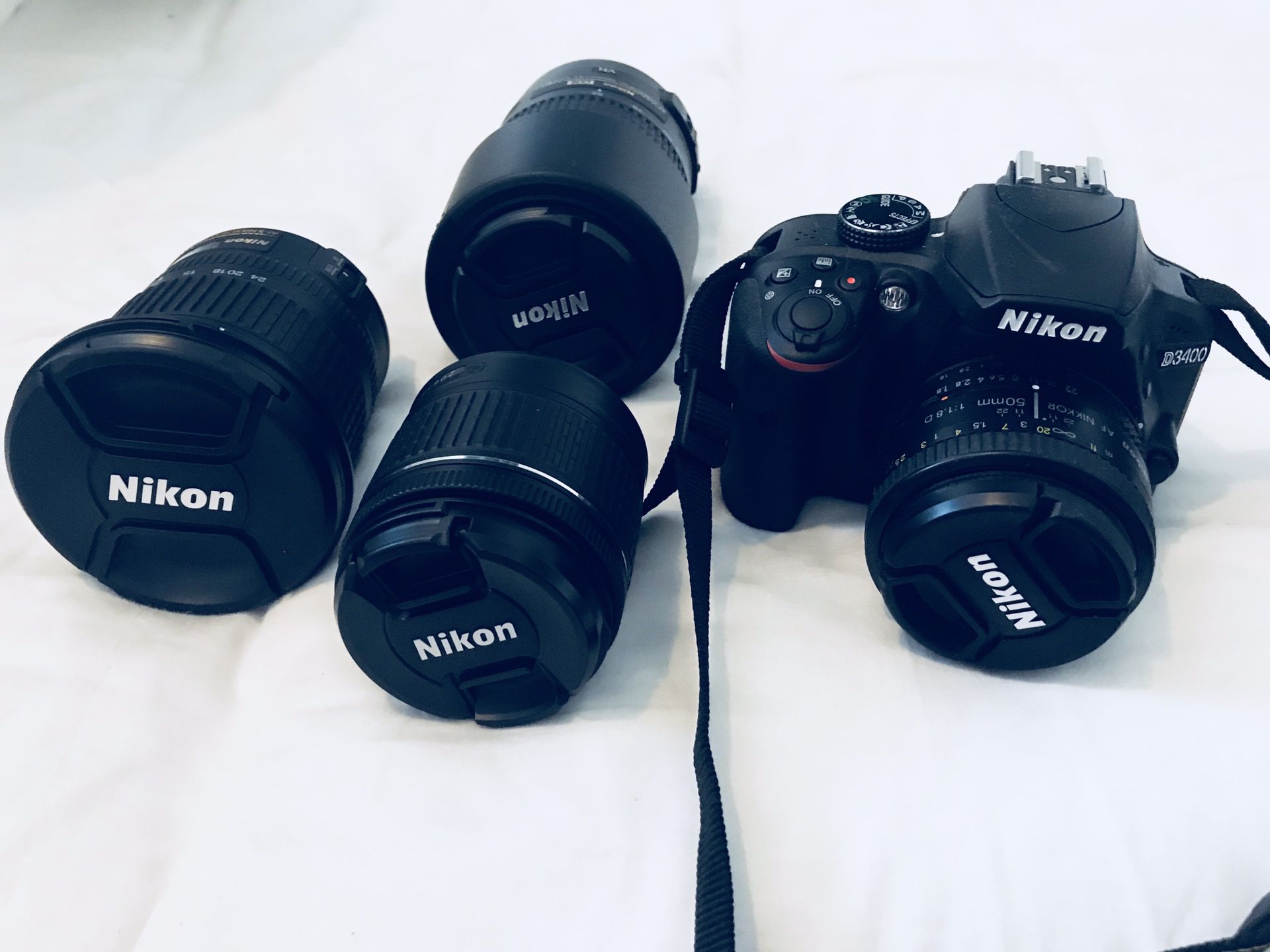 Nikon D3400 w/lenses - items can be sold separately