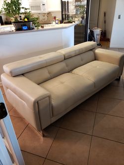 Leather modern sofa