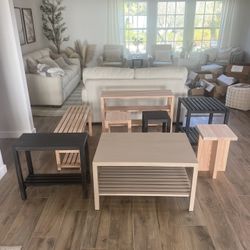 Solid Wood Shoe Racks, Shelves & Tables - Pottery Barn Style - Custom Made to Order - $50-180