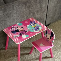 Minnie Mouse Kids Table & Chair Set – Great Condition!