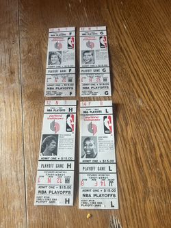 Vintage 1982 UNUSED Portland Trailblazers Playoff Ticket Lot