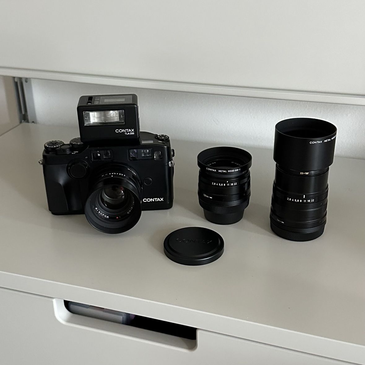 [Mint] Black Contax G2 Kit - Zeiss 28mm, 45mm, 90mm, TLA 200