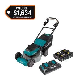 Makita 18 in. 18-Volt X2 (36-Volt) LXT Lithium-lon Cordless Walk Behind Push Lawn Mower Kit with 2 Batteries