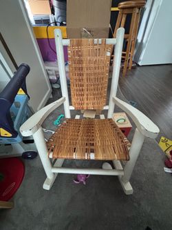 Toddler rattan rocking chair