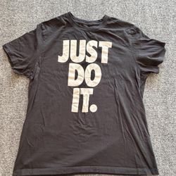 Nike just do it black and white tshirt XL