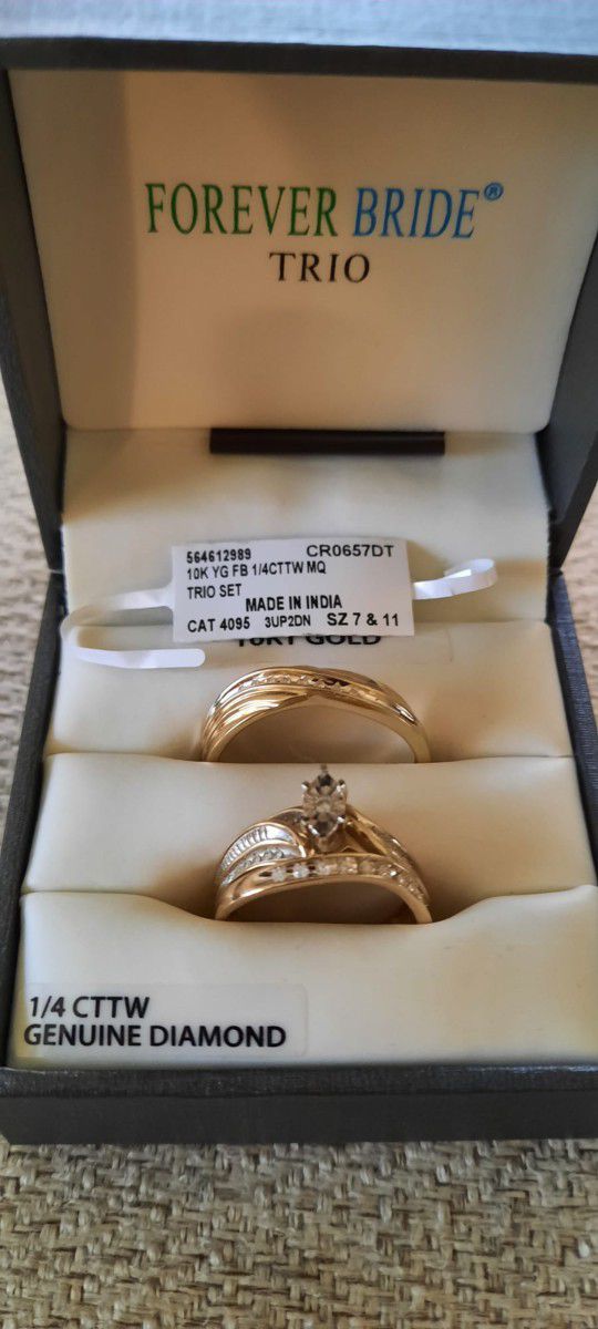 Forever Bride Diamond Trio Ring Set