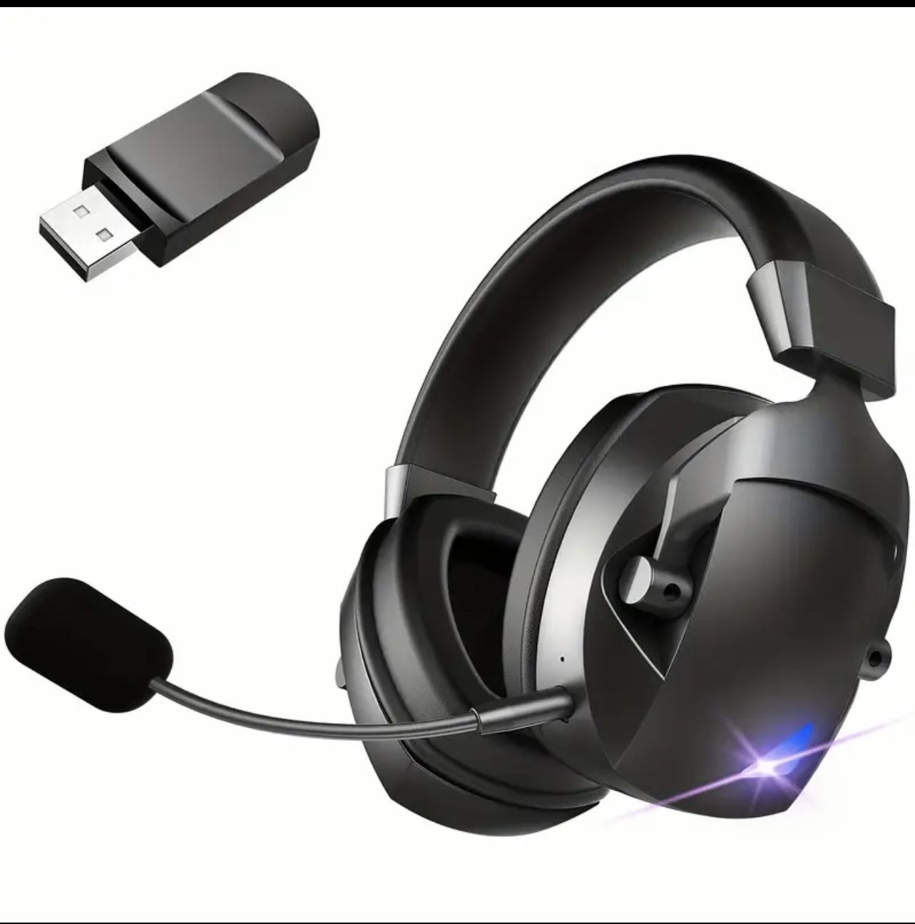 Wireless Gaming Headset- 1200mAh Battery, Low Latency & Noise Isolation-new