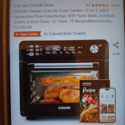  Brand New Sealed Corsi Toaster Oven With Air Fryer Bluetooth 