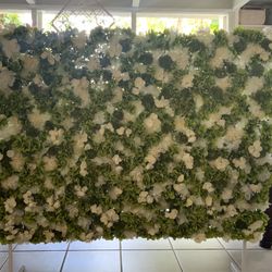 Faux Flower Backdrop Wall  And Adjustable Stand Bridal Weddings Anytime