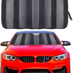 Car Windshield Sunshade Thicken 5-Layer UV Reflector Auto Front Window Sun Shade Visor Shield Cover,Keep Vehicle Cool(Gary,57" 27.5")
