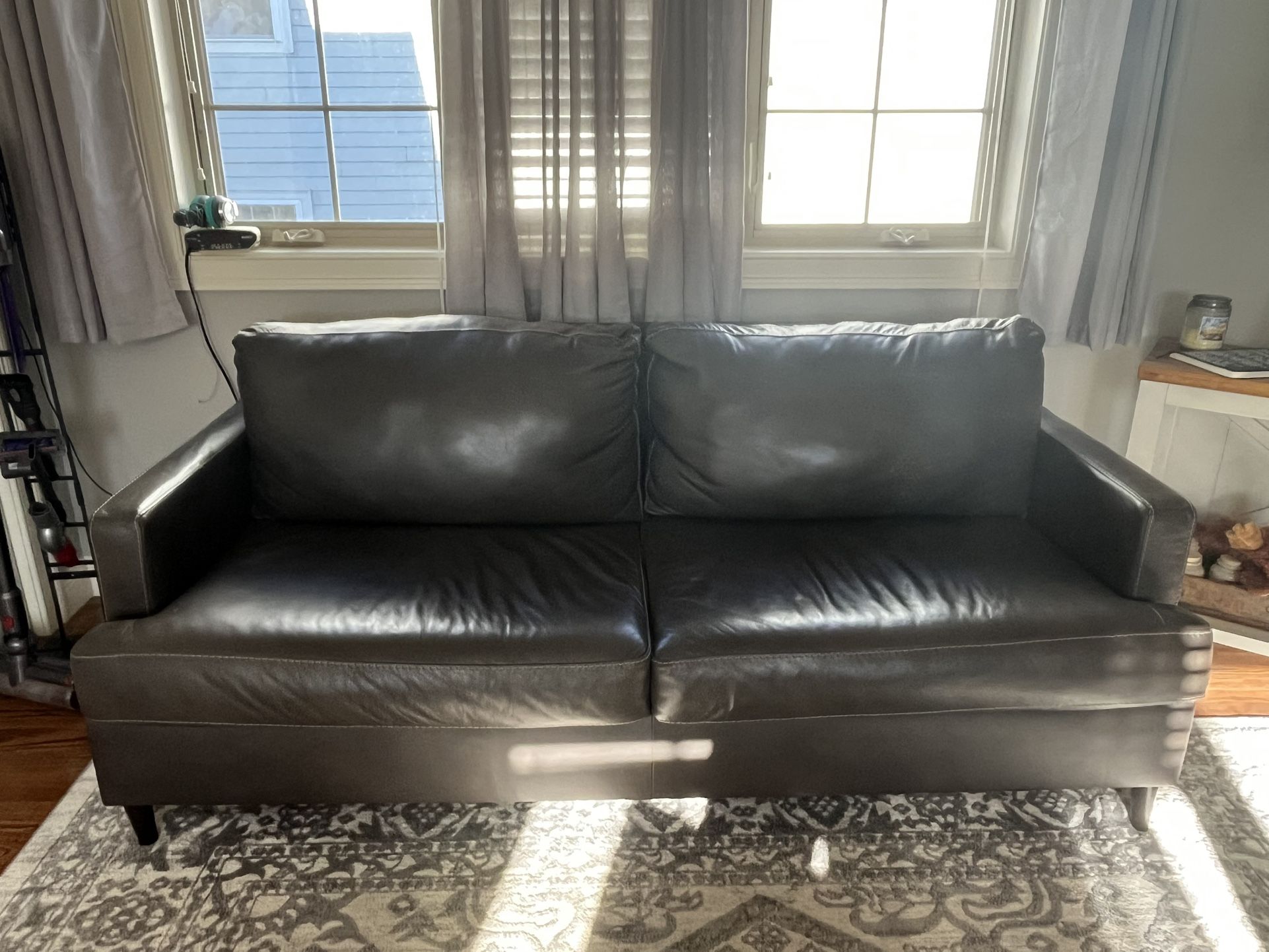 Brown Leather Sofa