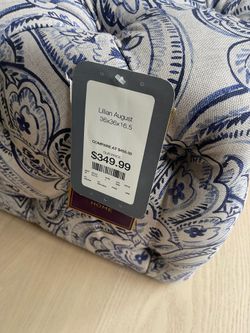 Blue printed ottoman