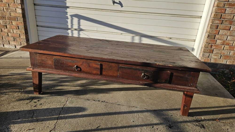 Antique 19th Century Wooden Coffee Table