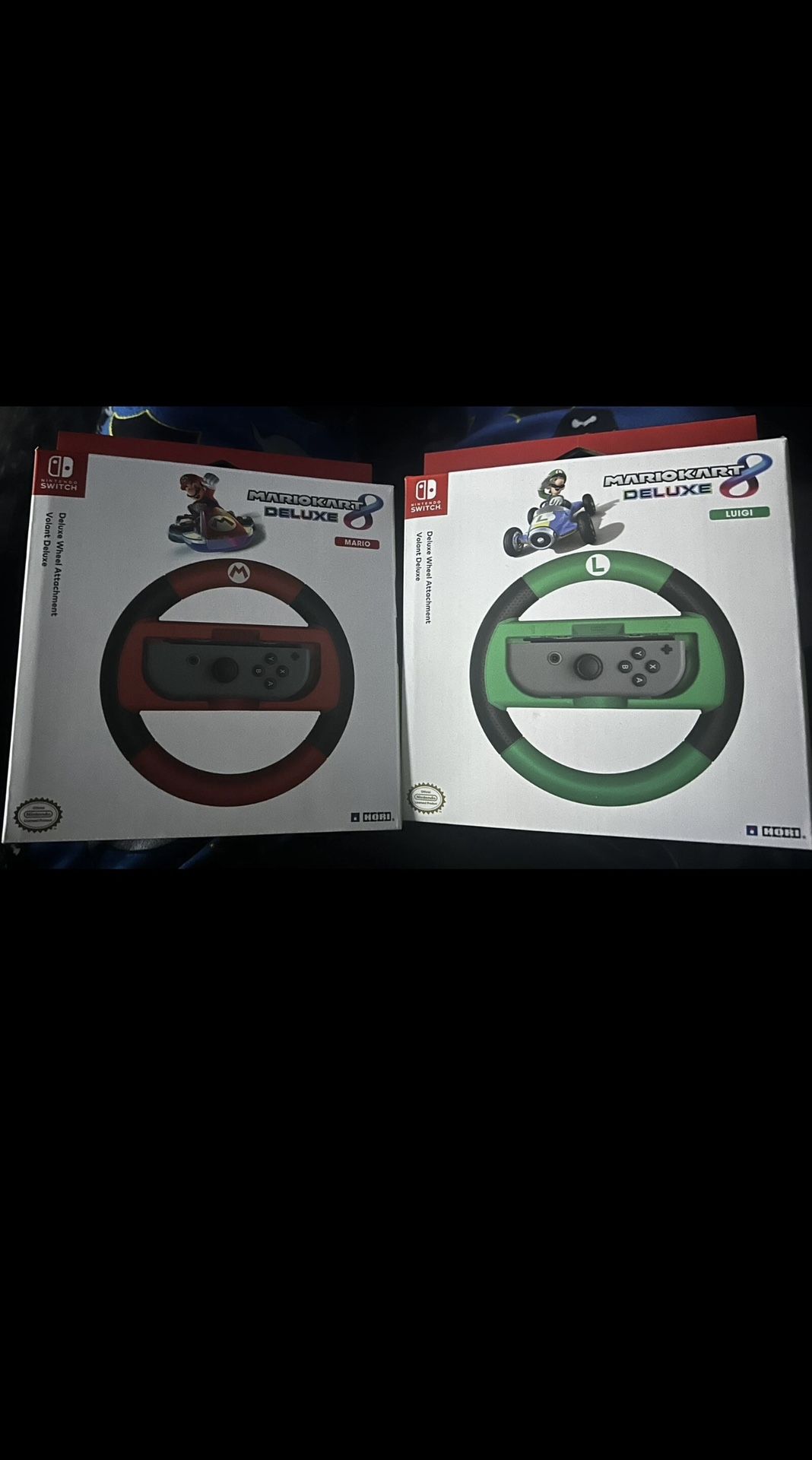 Hori Official Nintendo Switch 1 Mario Kart 8 Deluxe Racing Wheels Mario & Luigi