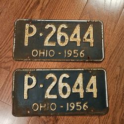 1956 Ohio Plates
