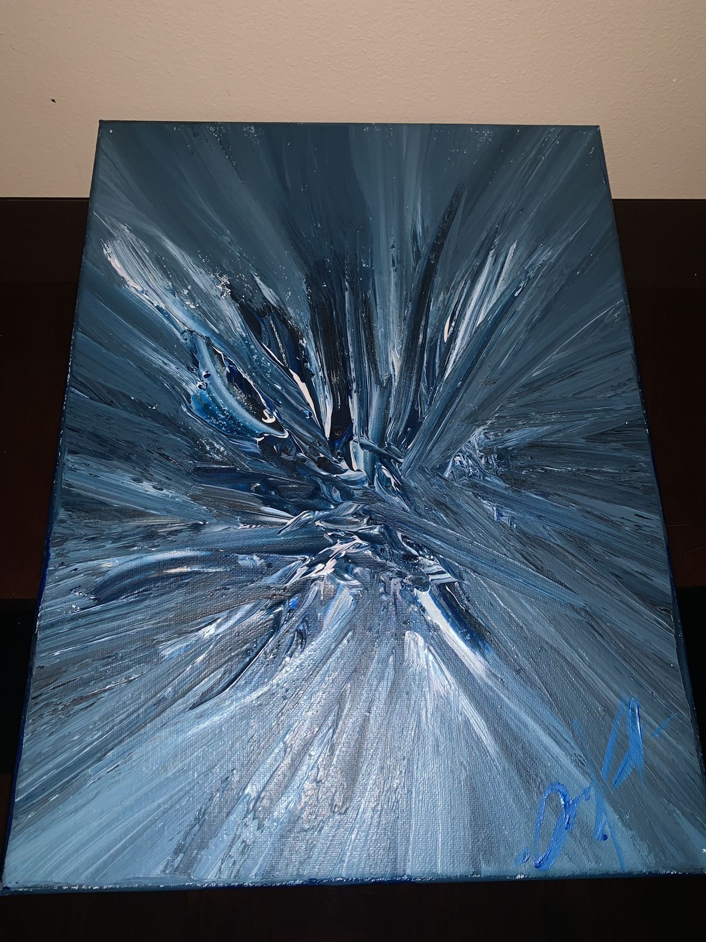 “Infinity “Abstract acrylic painting 12x16