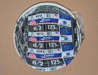 New Romex wire 8/2 125ft