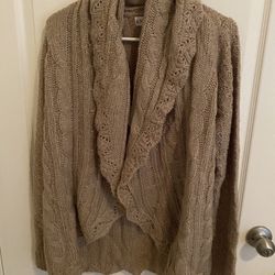 Knox Rose Women Brown Belted Cardigan - Size Large. Brand New 
