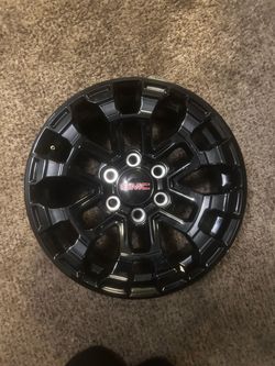GMC Black Alloy Wheel Rim