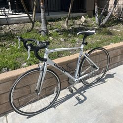 white road bike 