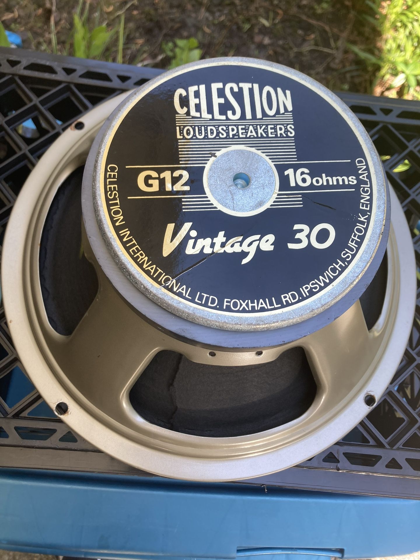 Celestion Vintage 30 Guitar Amp 12”  Speaker. This is a new speaker that got a tear in shipping. Shipping available or pickup in Virginia Beach.