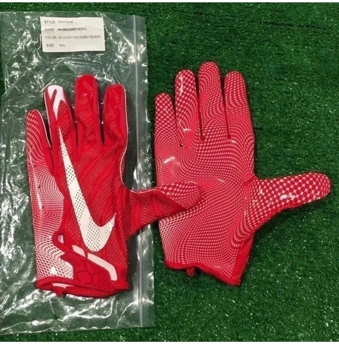 Nike Vapor Knit Football Gloves 3.0 Men's 2XL University Red/White
