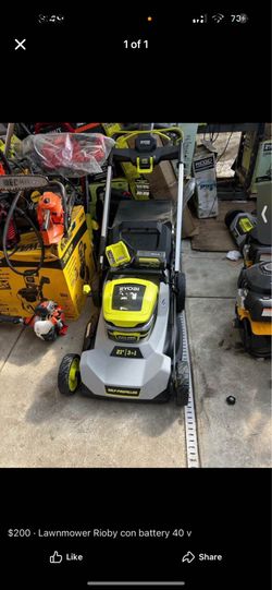 Lawnmower Rioby con battery 40 v