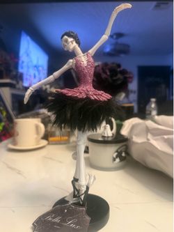 Bella Lux Skeleton Ballerina Figurine Halloween Decor Gothic Ballet 12” New