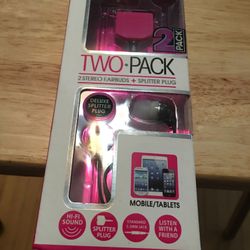 2 pack wired earphones