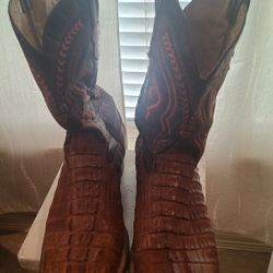 alligator wester boots sz 11 mens