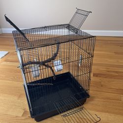 Open Top Bird Cage -H 18" x W 14" X D 12" 