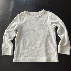 Boys White Thermal Long Sleeve 3T