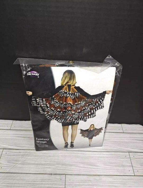 FUN WORLD Butterfly Fantasy Wings Costume Halloween Cosplay With Finger Loops