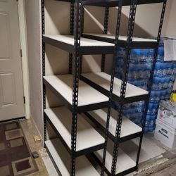 2 Storage Shelving Units Sold Together As 1 Lot