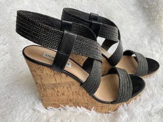 Steve Madden Women Wedge Shoes Black